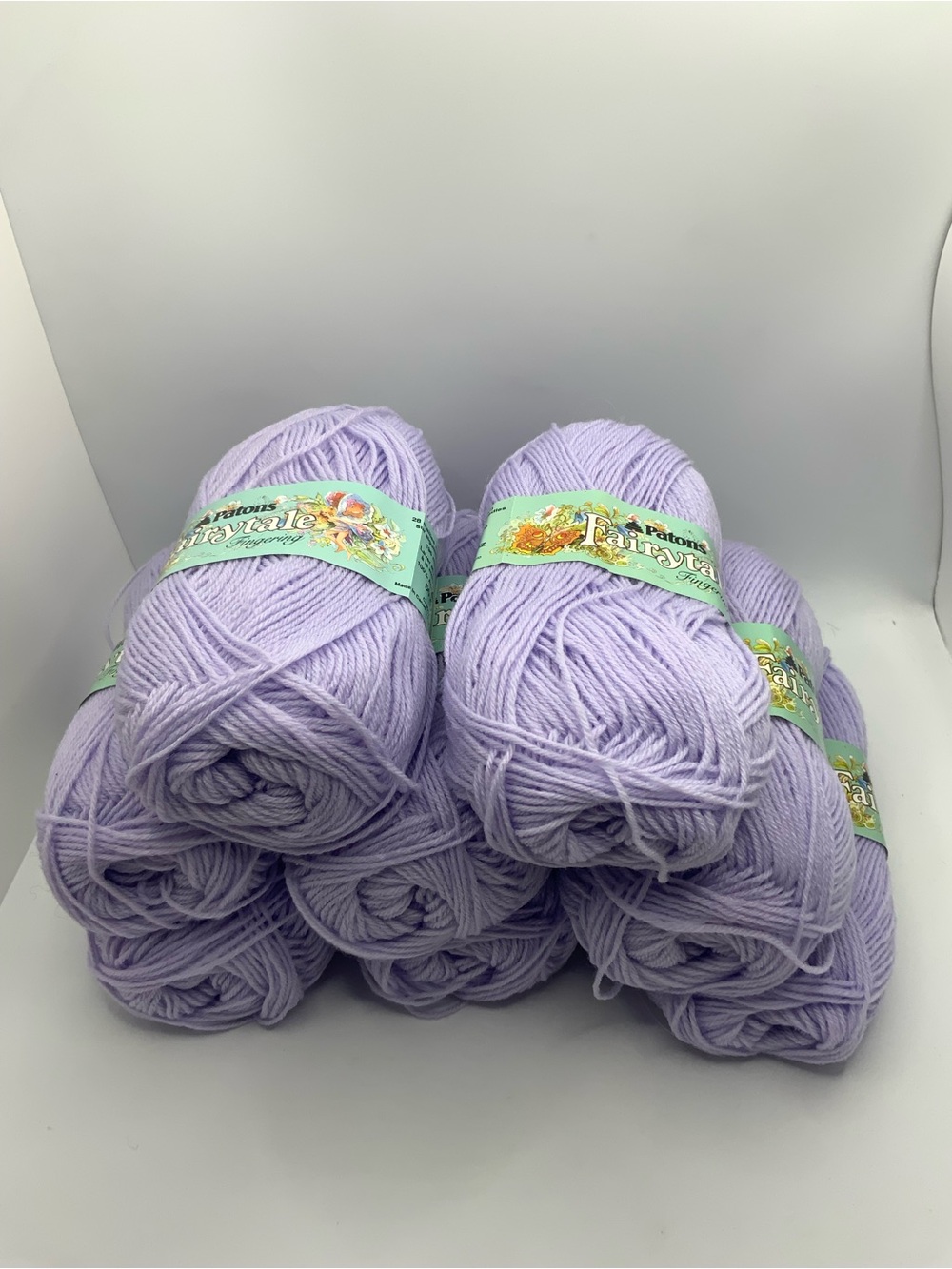 patons fairytale yarn lot 8 skeins violet purple vintage lavender